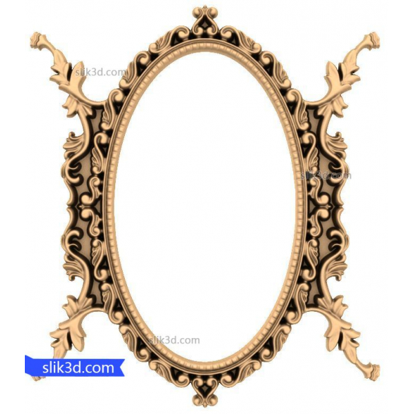 Regal Elegance Oval Frame 3D STL Model for CNC Regal Elegance Oval Frame 3D STL Model for CNC