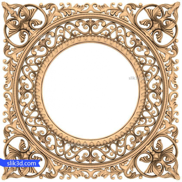 Baroque Elegance Frame - Exquisite 3D STL Model for CNC Baroque Elegance Frame - Exquisite 3D STL Model for CNC