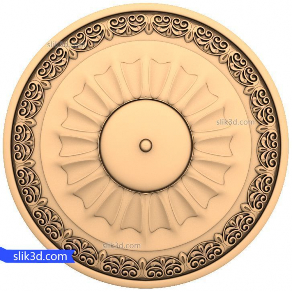 Lotus Harmony Rosette 3D STL Model for CNC Routers Lotus Harmony Rosette 3D STL Model for CNC Routers