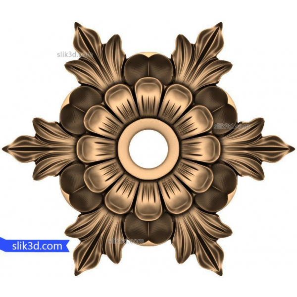 Floral Elegance 3D STL Model for CNC Routers