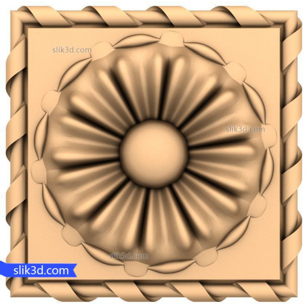 Floral Elegance 3D Relief for CNC Machines