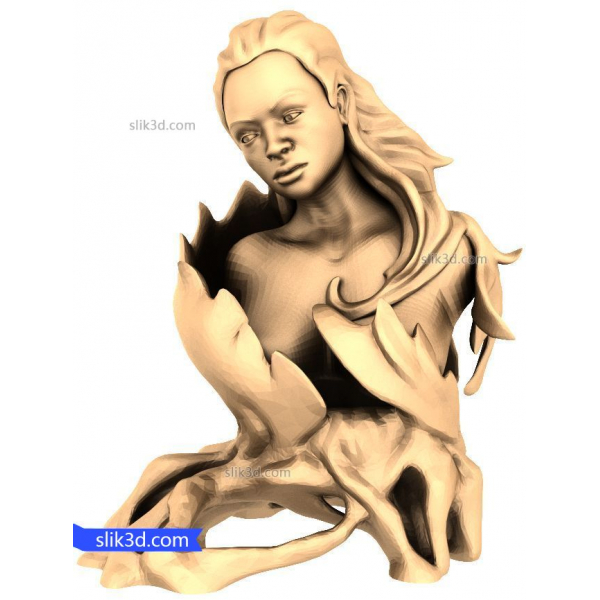 Whispering Spirit 3D STL Model for CNC Whispering Spirit 3D STL Model for CNC