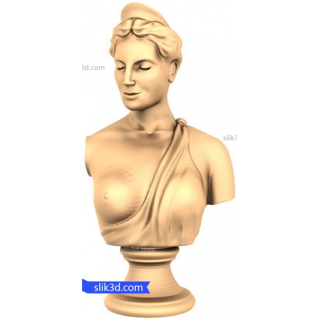 Statuette "Bust of a girl" | STL - 3D model for CNC