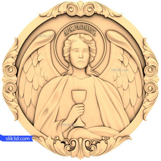 Archangel Raphael Relief 3D STL Model for CNC