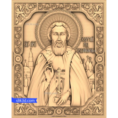 3D reliéf sv. Sergeje z Radoneže