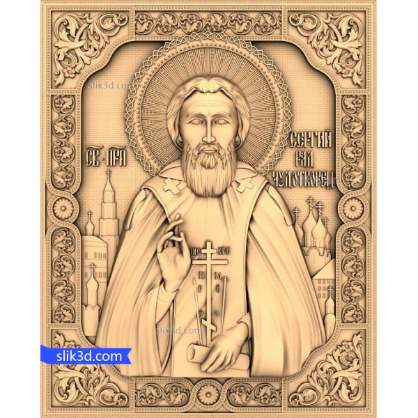 سنت Sergius از Radonezh 3D امداد مدل سنت Sergius از Radonezh 3D امداد مدل