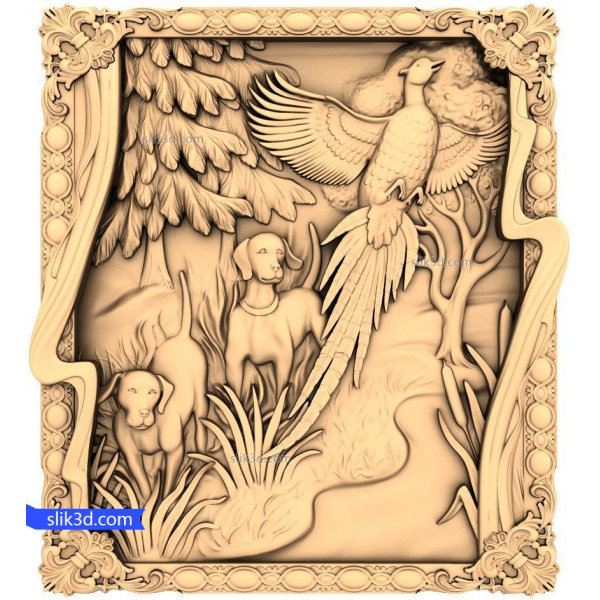 Majestic Hunt 3D Modelo de relevo para CNC Majestic Hunt 3D Modelo de relevo para CNC