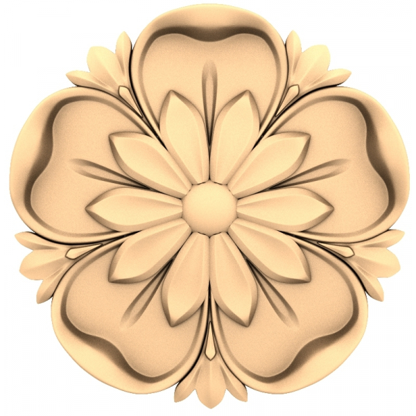 Floral Harmony 3D STL Model for CNC Routers Floral Harmony 3D STL Model for CNC Routers