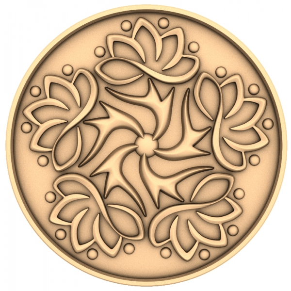 Lotus Mandala 3D-model til CNC- og 3D-print Lotus Mandala 3D-model til CNC- og 3D-print