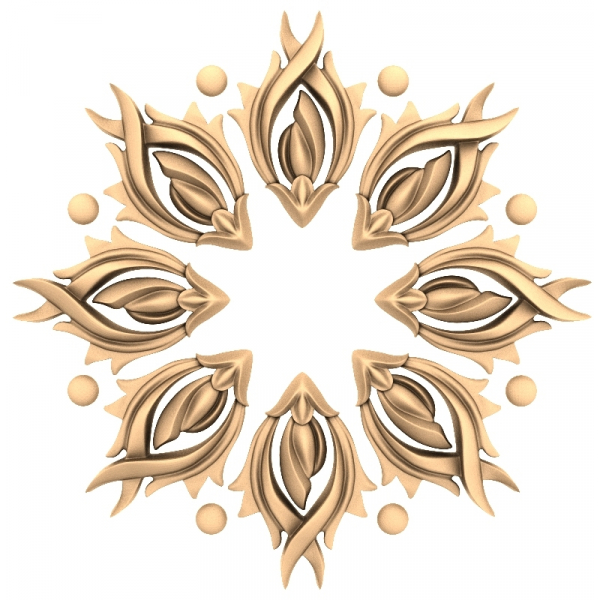 Květinový dekorativní panel 3D STL model