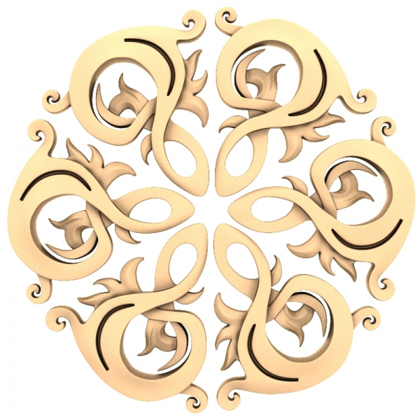 Floral Spiral Mandala STL Model for CNC and 3D Printing Floral Spiral Mandala STL Model for CNC and 3D Printing