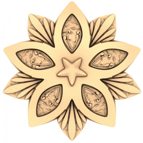 Star Blossom Medallion - 3D CNC Model