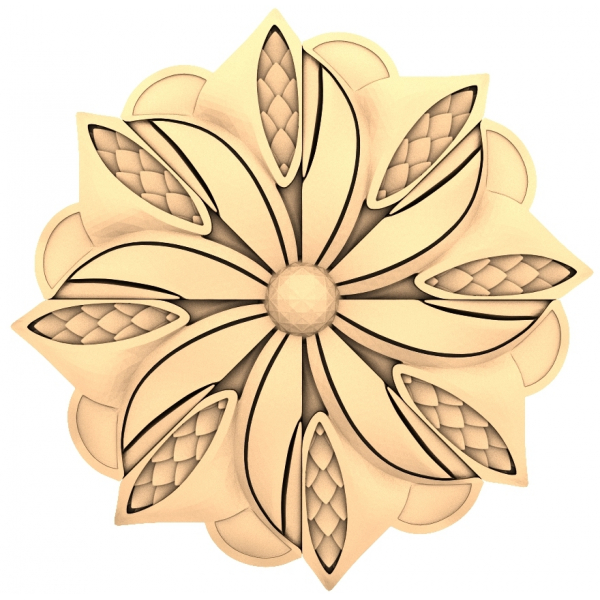 Květinová Harmony Rosette 3D STL model Květinová Harmony Rosette 3D STL model