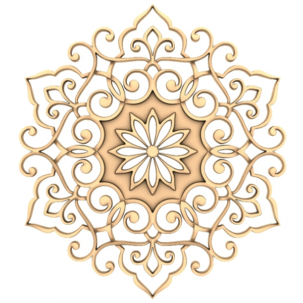 Decorative Floral Harmony 3D STL Model for CNC Router Decorative Floral Harmony 3D STL Model for CNC Router