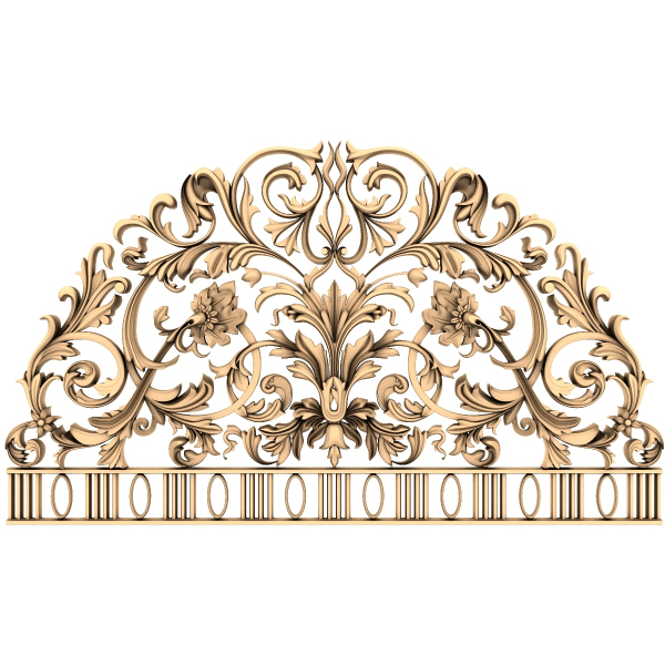 แบบจำลอง 3D STL ของเครื่องประดับสไตล์บาร็อคสำหรับเครื่อง CNC