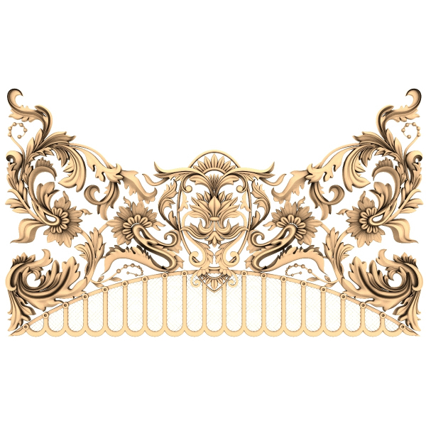 Floral Symphony Decorative Panel - 3D STL Model for CNC Floral Symphony Decorative Panel - 3D STL Model for CNC