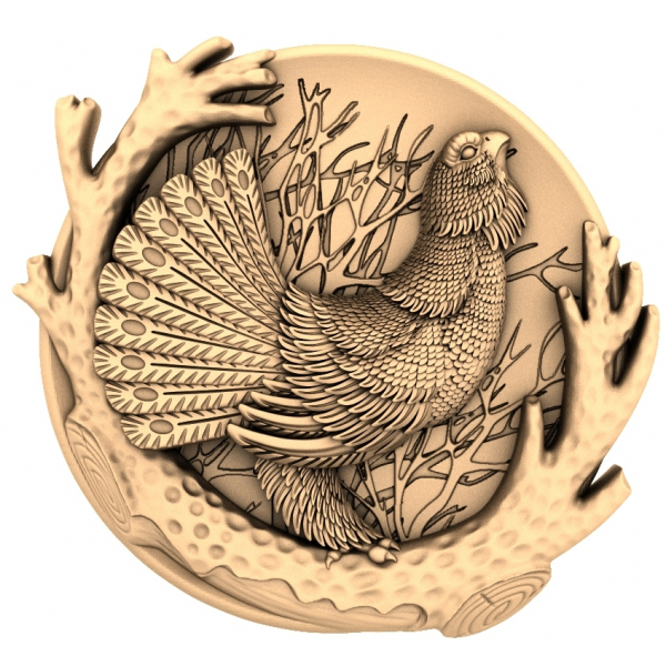 Majestic Capercaillie Relief 3D STL Model til CNC Majestic Capercaillie Relief 3D STL Model til CNC