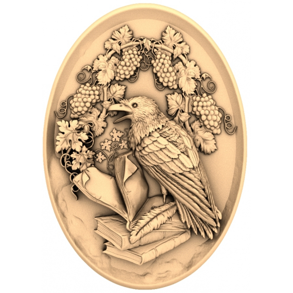 Ravishing Raven's Wisdom 3D STL Model for CNC Ravishing Raven's Wisdom 3D STL Model for CNC