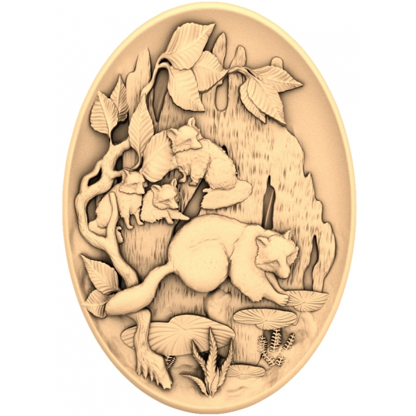 CNC용 Fox Family Serenity 3D STL 모델 CNC용 Fox Family Serenity 3D STL 모델