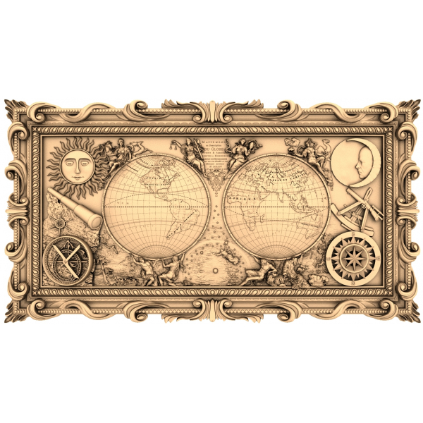 Celestial Cartographer 3D STL Model for CNC and 3D Printing Celestial Cartographer 3D STL Model for CNC and 3D Printing