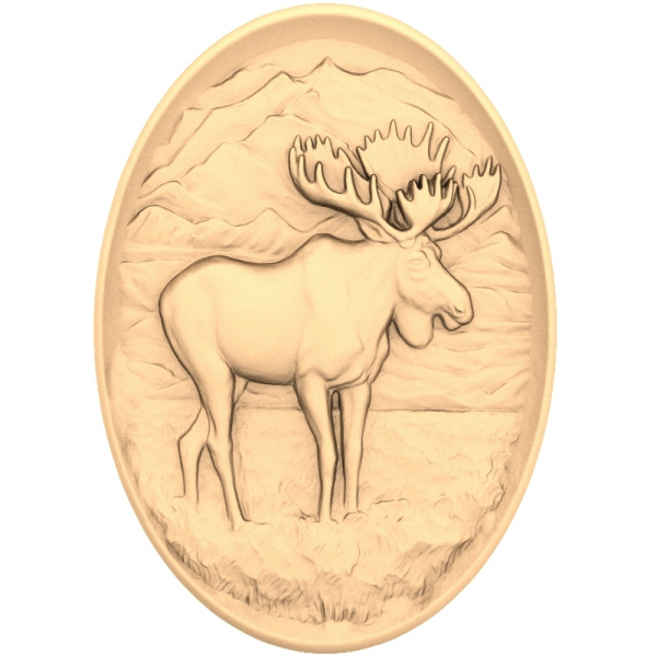 Majestic Moose Relief 3D STL Model til CNC