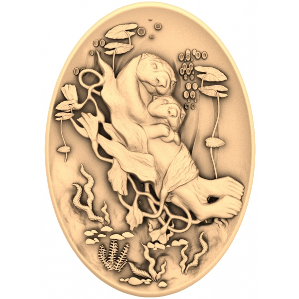 Otter Embrace 3D STL líkan fyrir CNC og 3D prentun Otter Embrace 3D STL líkan fyrir CNC og 3D prentun