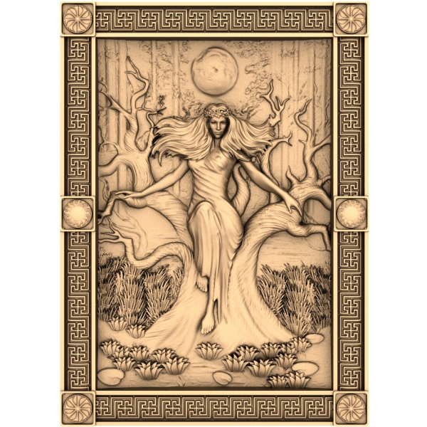 Forest Maiden 3D Relief Model