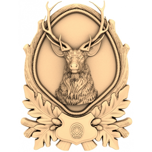 Regal Stag Emblem - 3D STL File for CNC Regal Stag Emblem - 3D STL File for CNC