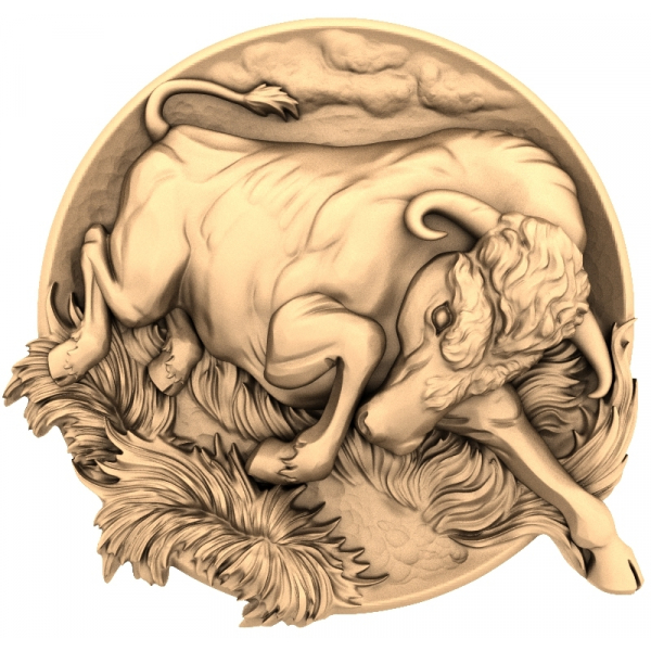 CNC Yönlendiriciler için Majestic Taurus Kabartma 3D Modeli CNC Yönlendiriciler için Majestic Taurus Kabartma 3D Modeli