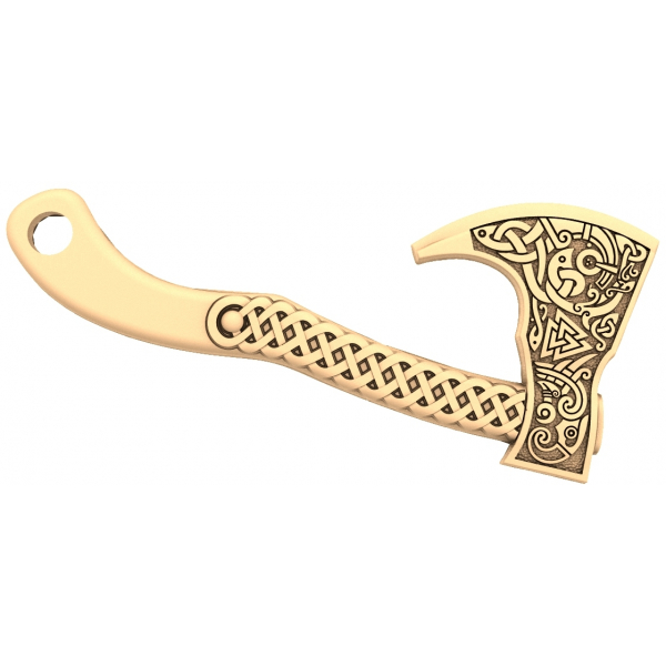 Modello 3D STL per impugnatura ascia Norse Heritage per CNC
