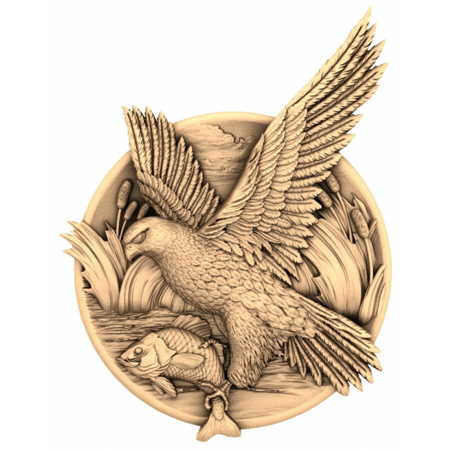 Eagle's Triumph 3D STL-model til CNC