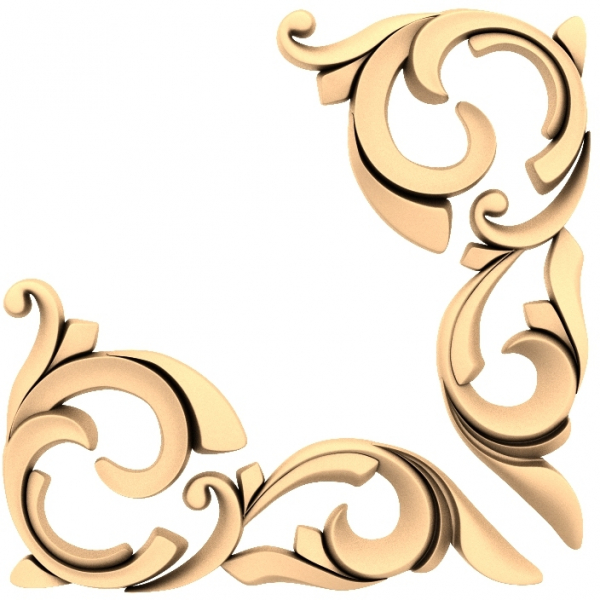 Verziertes Eckgeflecht 3D STL Modell Verziertes Eckgeflecht 3D STL Modell