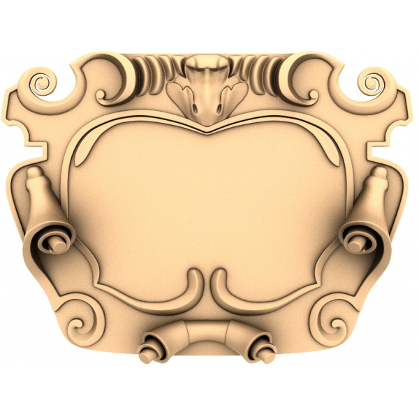 Verzierte Scrollwork-Plakette 3D STL Modell für CNC Verzierte Scrollwork-Plakette 3D STL Modell für CNC