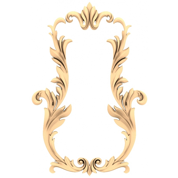 Moldura Barroca Elegante - Modelo 3D STL para CNC e Impressão 3D Moldura Barroca Elegante - Modelo 3D STL para CNC e Impressão 3D