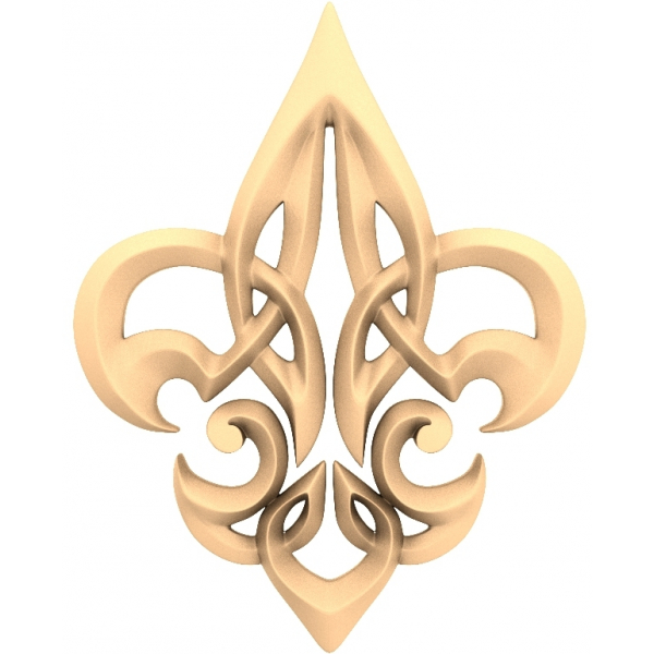 Modello decorativo 3D Fleur-de-Lis Harmony Modello decorativo 3D Fleur-de-Lis Harmony