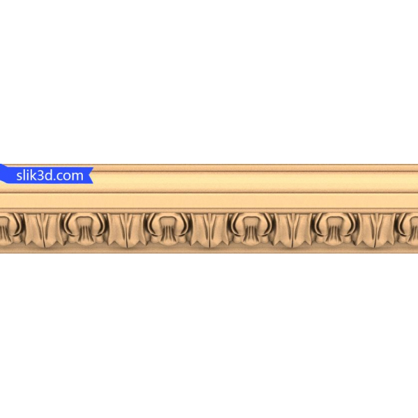 Heritage Floral Cornice 3D STL Model for CNC Heritage Floral Cornice 3D STL Model for CNC