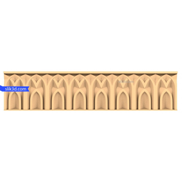Gothic Archway Frieze 3D STL Model for CNC Gothic Archway Frieze 3D STL Model for CNC