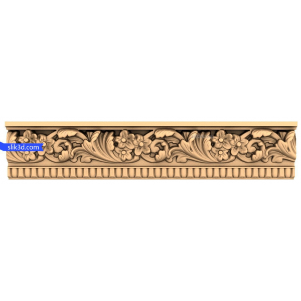 บัวเชิงชายแบบ Floral Elegance - โมเดล 3D STL สำหรับ CNC บัวเชิงชายแบบ Floral Elegance - โมเดล 3D STL สำหรับ CNC
