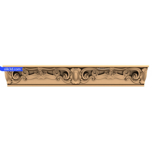 Baroque Elegance Cornice 3D STL Model for CNC Baroque Elegance Cornice 3D STL Model for CNC