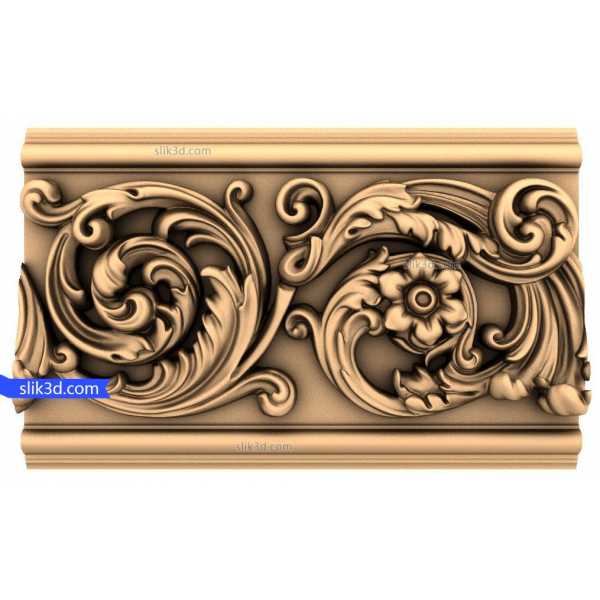 Ornate Floral Scroll Panel 3D STL Model for CNC Ornate Floral Scroll Panel 3D STL Model for CNC