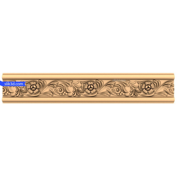 Udsøgt blomsterdekorativt panel 3D STL-model Udsøgt blomsterdekorativt panel 3D STL-model