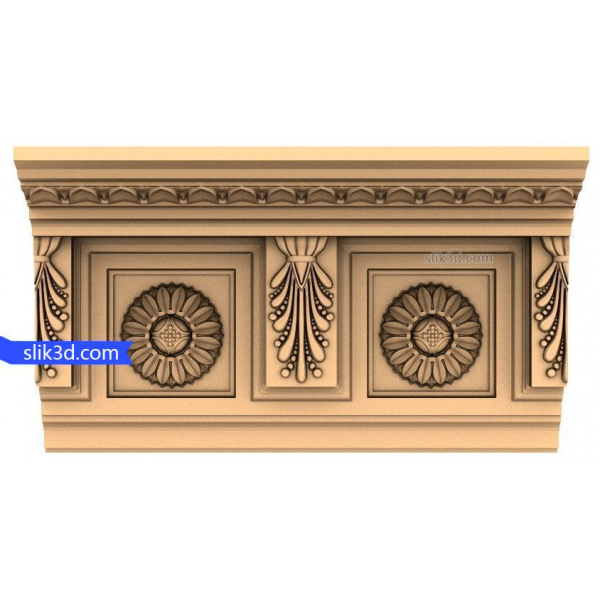 Rosette Frieze 3D STL Model for CNC Woodworking Rosette Frieze 3D STL Model for CNC Woodworking