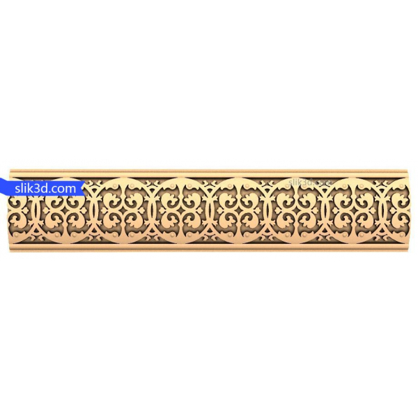 Baroque Elegance Decorative Panel 3D Model Baroque Elegance Decorative Panel 3D Model