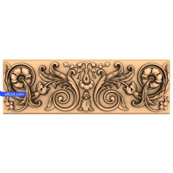 Baroque Flourish Decorative Panel 3D STL Model for CNC Baroque Flourish Decorative Panel 3D STL Model for CNC