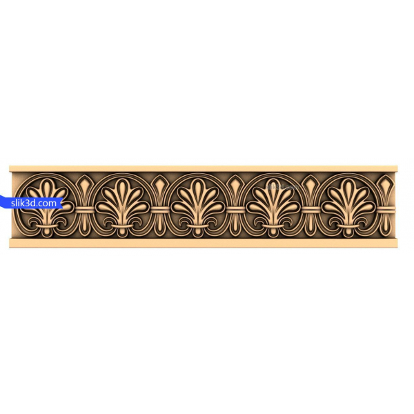 Regal Acanthus Garland 3D STL Model for CNC