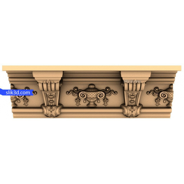 Renaissance Cornice 3D Model for CNC Renaissance Cornice 3D Model for CNC