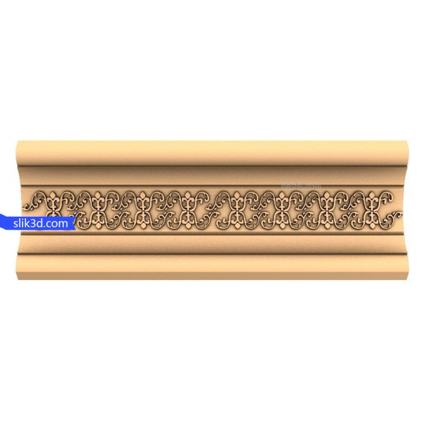 Baroque Scroll Border 3D STL Model for CNC Baroque Scroll Border 3D STL Model for CNC