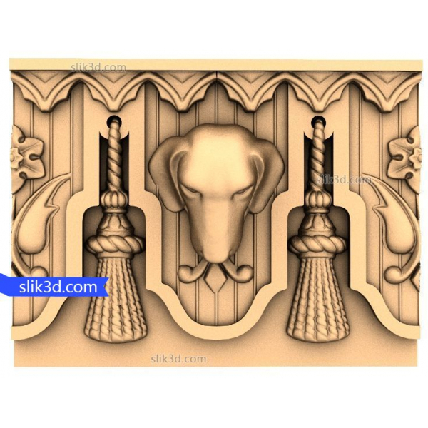 Majestic Hound Decorative Panel 3D CNC Model Majestic Hound Decorative Panel 3D CNC Model