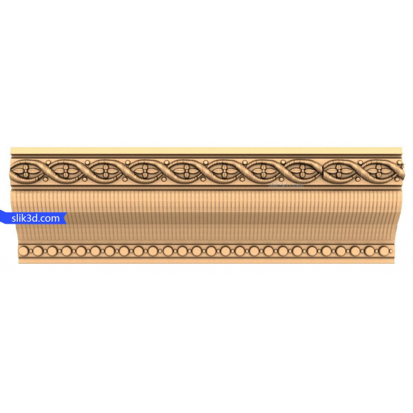 Zdobený architektonický vlys 3D STL model pro CNC Zdobený architektonický vlys 3D STL model pro CNC