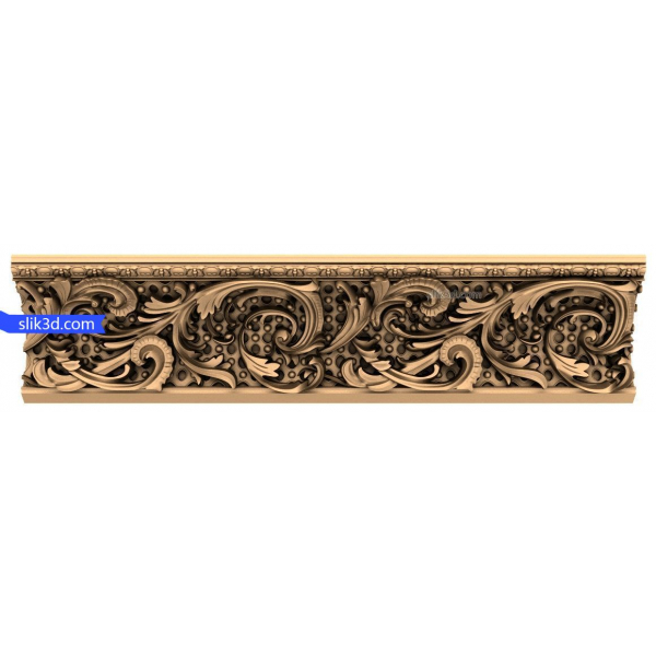 Floral Symphony Frieze - 3D STL Modell für CNC Floral Symphony Frieze - 3D STL Modell für CNC
